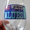 Red, White & Blues Wine Glass